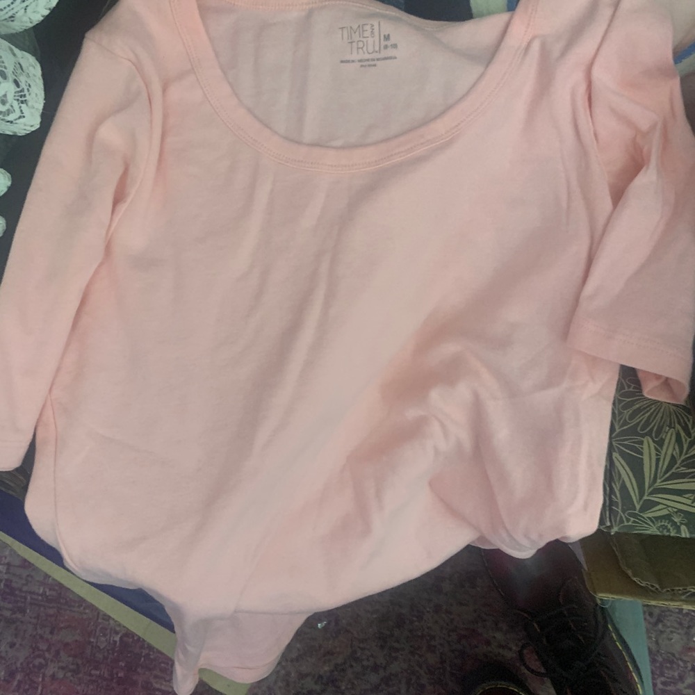 3/4 sleeve t peach color or coral
